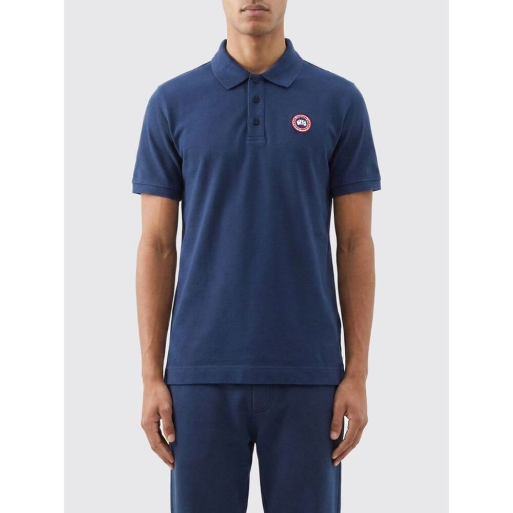 Canada Goose Men Canada Goose Logo Cotton Polo Shirt